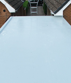 Fibreglass flat roof